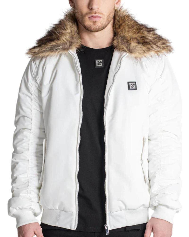 GIANNI KAVANAGH CHAQUETA BOMBER CUELLO DE PELO BLANCO