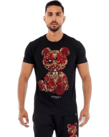 GEORGE V PARIS CONJUNTO OSO ROJO FLORES NOSTALGICAS NEGRO