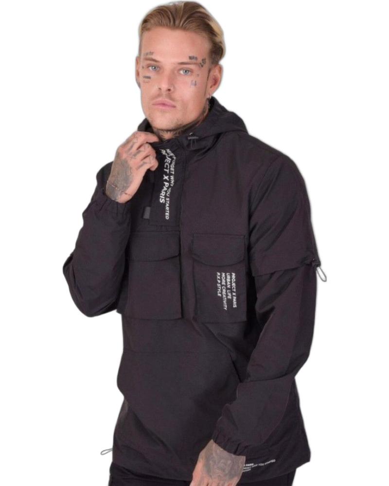 PROJECT X PARIS CORTAVIENTOS CON DETALLE ELASTICO NEGRO