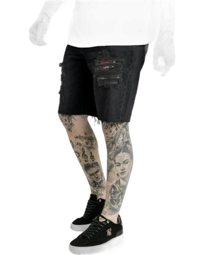 SIKSILK JEANS CORTO LOOSE FIT DANI ALVES NEGRO SIKSILK JEANS CORTO LOOSE FIT DANI ALVES NEGRO