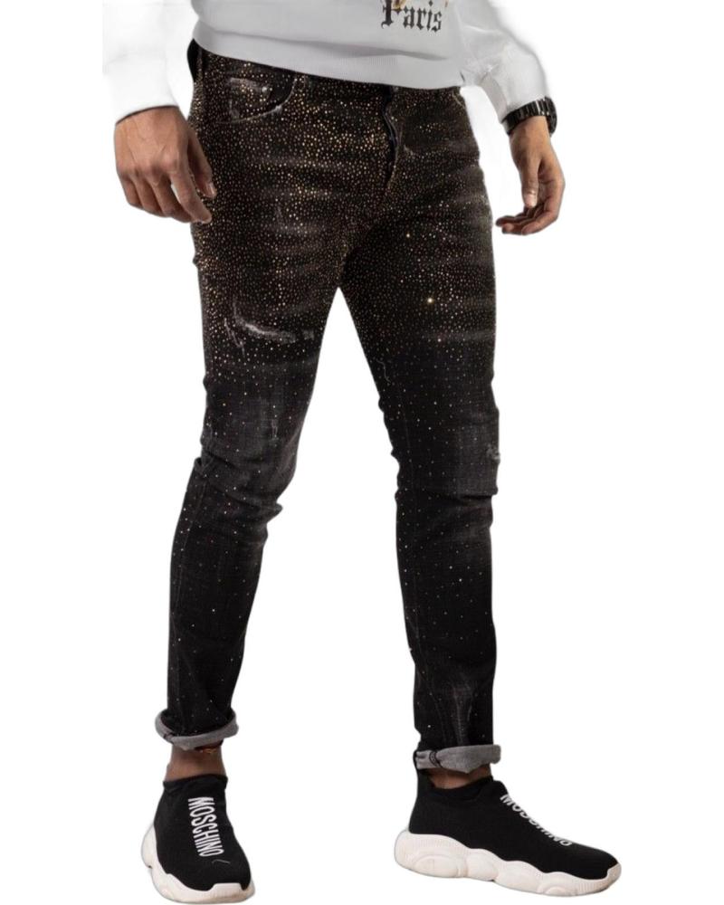 GEORGE V PARIS JEANS CON TACHUELAS NEGRO Y ORO GEORGE V PARIS JEANS CON TACHUELAS NEGRO Y ORO