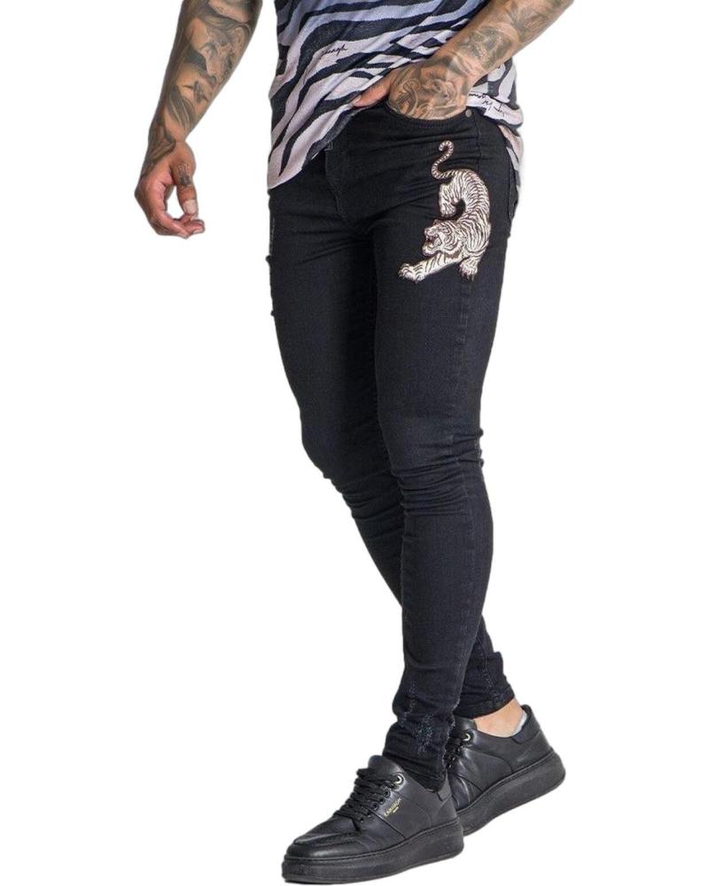 GIANNI KAVANAGH JEANS CON PARCHE TIGER NEGRO GIANNI KAVANAGH JEANS CON PARCHE TIGER NEGRO