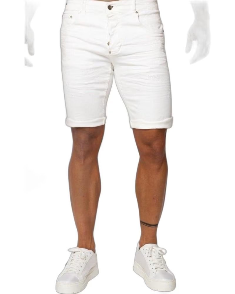 OVDS OVERDOSE JEANS UNIPLAY DENIM CORTO BLANCO