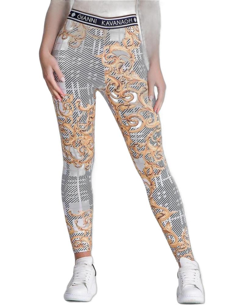 GIANNI KAVANAGH LEGGINS CON BARROCO DORADO BLANCO GIANNI KAVANAGH LEGGINS CON BARROCO DORADO BLANCO