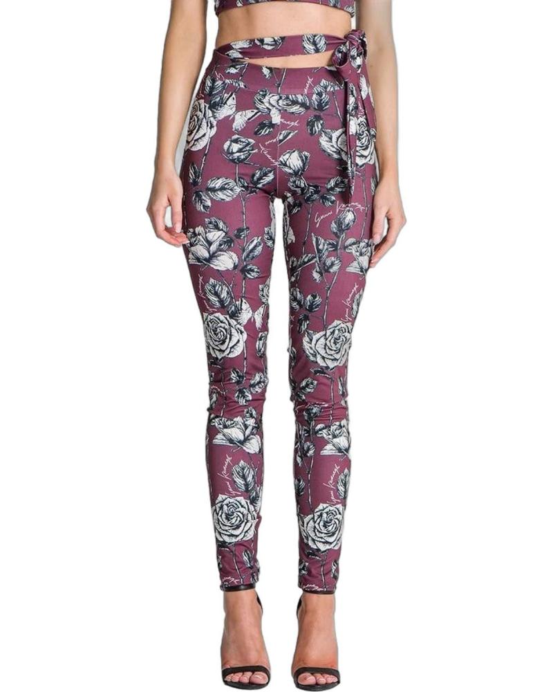 GIANNI KAVANAGH LEGGINS FLORAL NOVEL BURDEOS GIANNI KAVANAGH LEGGINS FLORAL NOVEL BURDEOS
