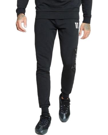 11 DEGREES PANTALON CON DETALLE DE MALLA NEGRO