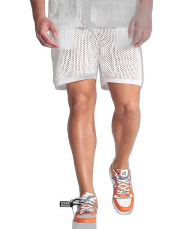 GIANNI KAVANAGH PANTALON CORTO CROCHET AZULIK BLANCO