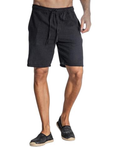 GIANNI KAVANAGH PANTALON CORTO DE LINO NEGRO