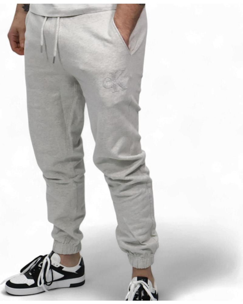 CALVIN KLEIN PANTALON DE CHANDAL CON CHENILLA CON MONOGRAMA GRIS CALVIN KLEIN PANTALON DE CHANDAL CON CHENILLA CON MONOGRAMA GRIS