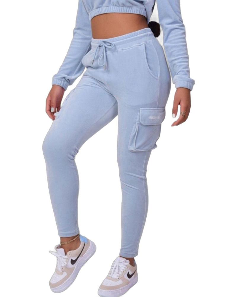 PROJECT X PARIS PANTALON CARGO DE TERCIOPELO AZUL PROJECT X PARIS PANTALON CARGO DE TERCIOPELO AZUL