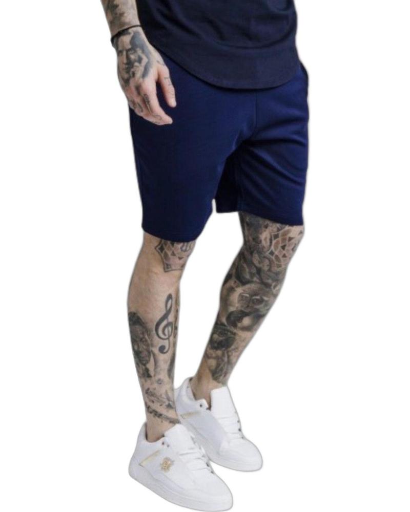 SIKSILK PANTALON EYELET POLY AZUL MARINO Y BLANCO