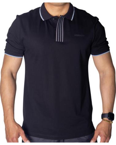 ANTONY MORATO POLO DE PIQUE ALGODON NEGRO CON LINEAS