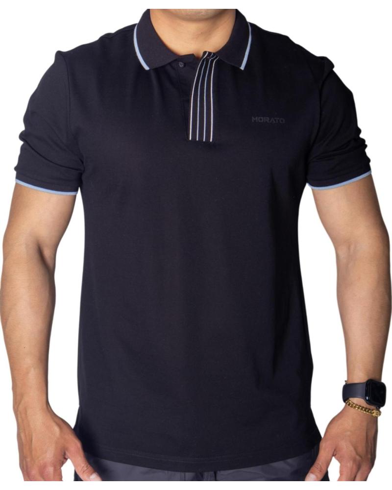 ANTONY MORATO POLO DE PIQUE ALGODON NEGRO CON LINEAS ANTONY MORATO POLO DE PIQUE ALGODON NEGRO CON LINEAS