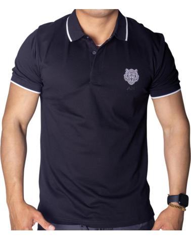 ANTONY MORATO POLO DE PIQUE ALGODON NEGRO CON PARCHE