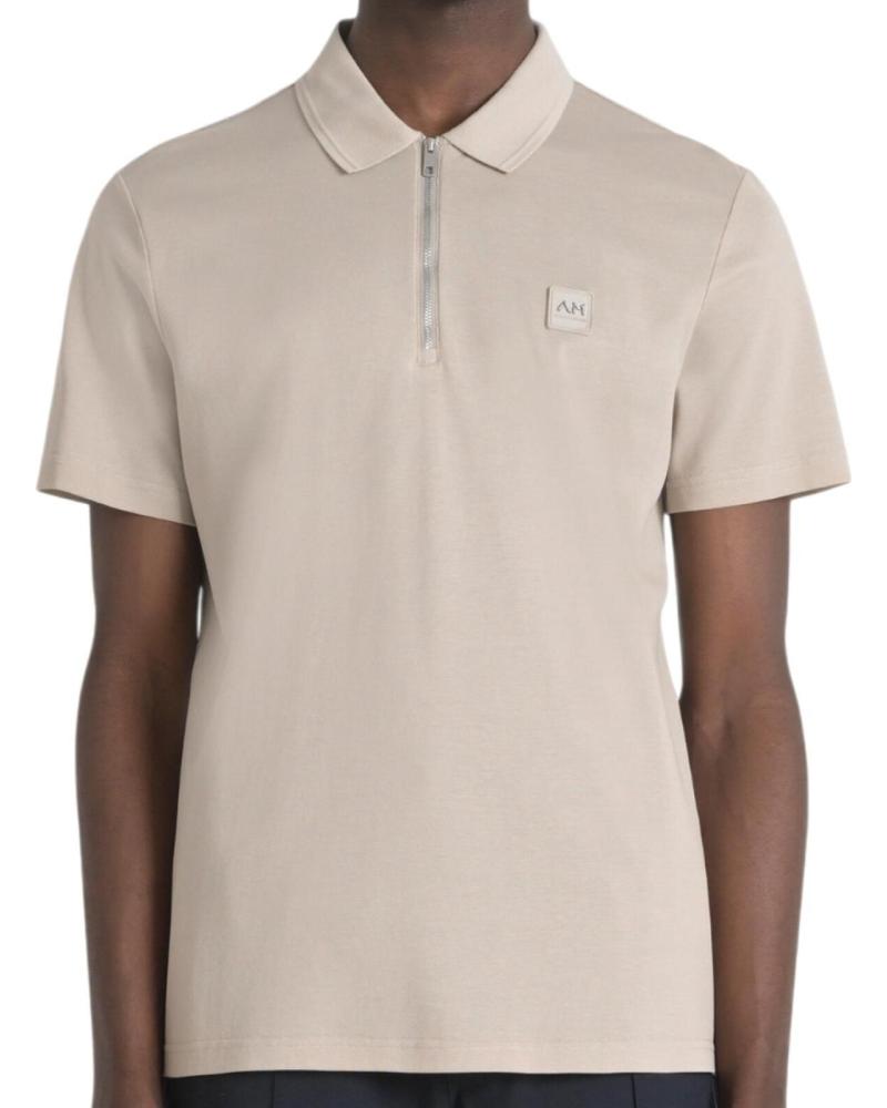 ANTONY MORATO POLO FIT BEIGE CON METAL BADGE BEIGE ANTONY MORATO POLO FIT BEIGE CON METAL BADGE BEIGE