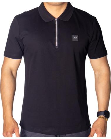 ANTONY MORATO POLO FIT NEGRO CON METAL BADGE NEGRO