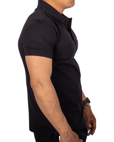 CALVIN KLEIN POLO JEANS BASIC LOGO NEGRO LOGO CELESTE