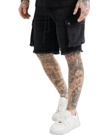 SIKSILK SHORT X MESSI DENIM NEGRO