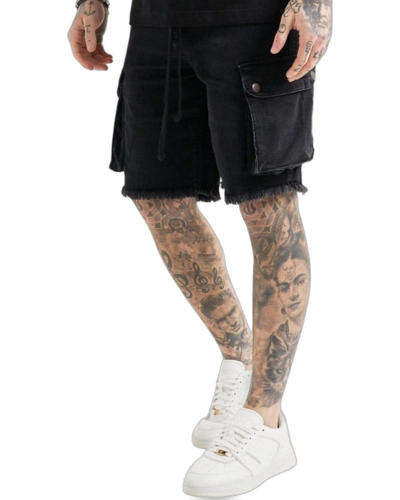 SIKSILK SHORT X MESSI DENIM NEGRO