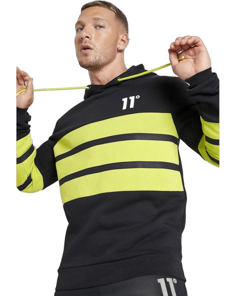 11 DEGREES SUDADERA CON PANELES EN CONTRASTE NEGRO 11 DEGREES SUDADERA CON PANELES EN CONTRASTE NEGRO