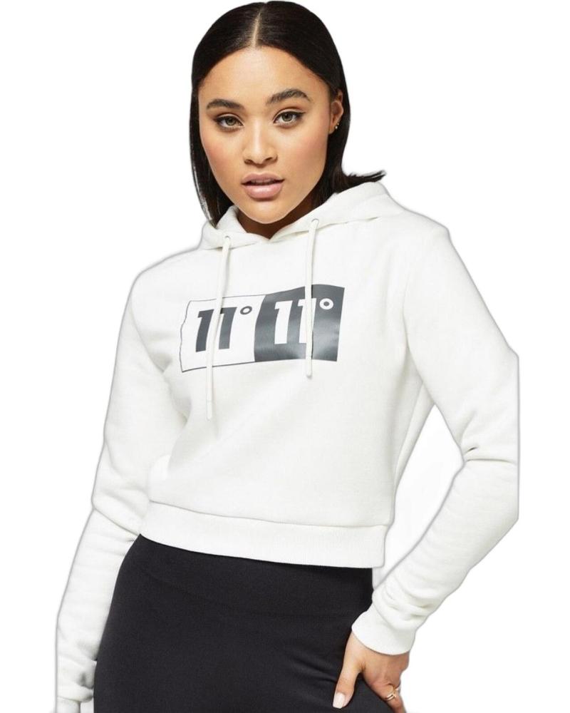 11 DEGREES SUDADERA CROPPED BOX GRAPHIC BLANCO 11 DEGREES SUDADERA CROPPED BOX GRAPHIC BLANCO