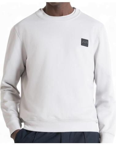 ANTONY MORATO SUDADERA BLANCO HIELO CON LOGO METALIZADO