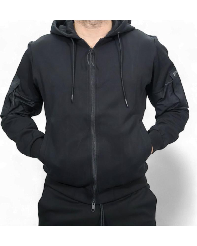 ANTONY MORATO SUDADERA CON CODERAS BIMATERIAL NEGRO ANTONY MORATO SUDADERA CON CODERAS BIMATERIAL NEGRO