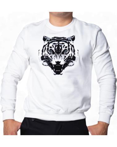 ANTONY MORATO SUDADERA CREMA CON ESTAMPADO DE TIGRE