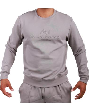 ANTONY MORATO SUDADERA CUELLO REDONDO LOGO ESTAMPADO HOMBRE GRIS CLARO