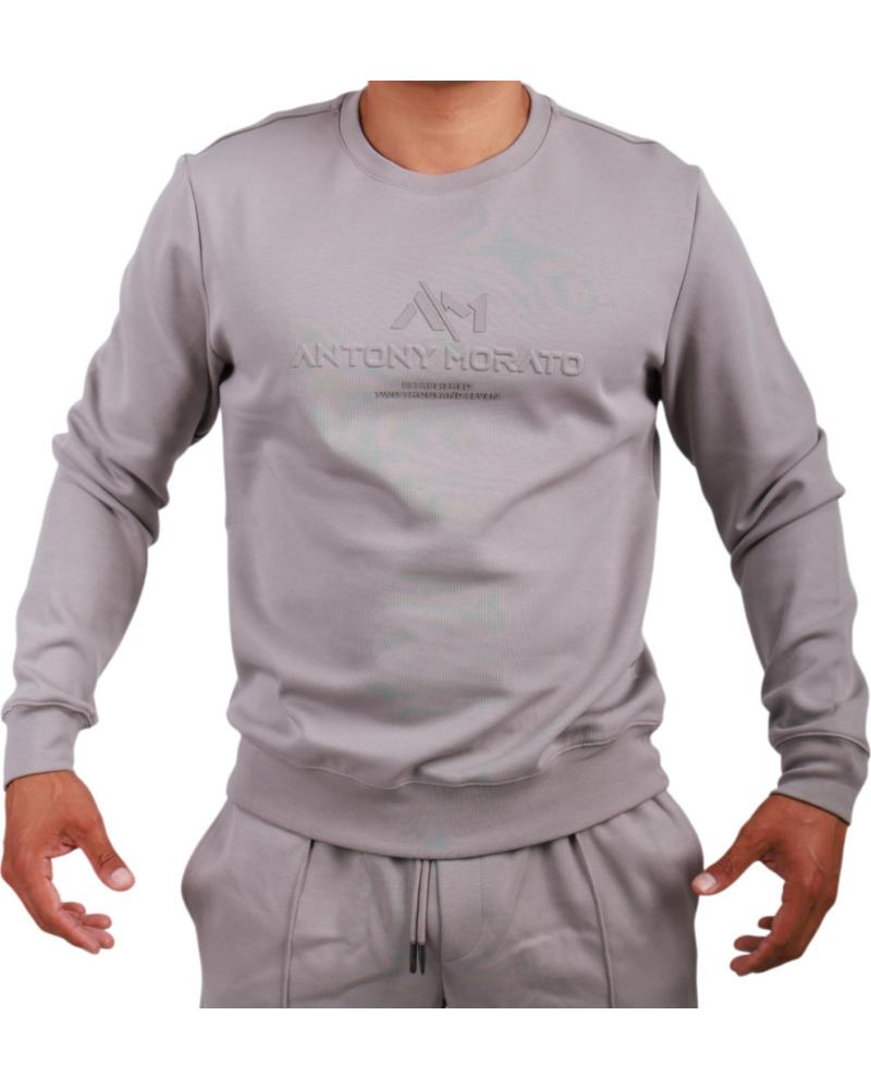 ANTONY MORATO SUDADERA CUELLO REDONDO LOGO ESTAMPADO HOMBRE GRIS CLARO