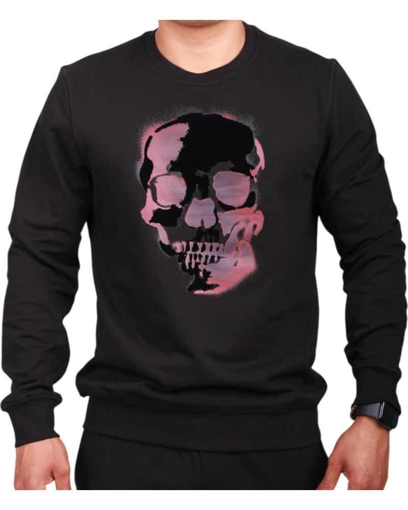 ANTONY MORATO SUDADERA DE ALGODON SOSTENIBLE ESTAMPADO CALAVERA NEGRO ANTONY MORATO SUDADERA DE ALGODON SOSTENIBLE ESTAMPADO CALAVERA NEGRO