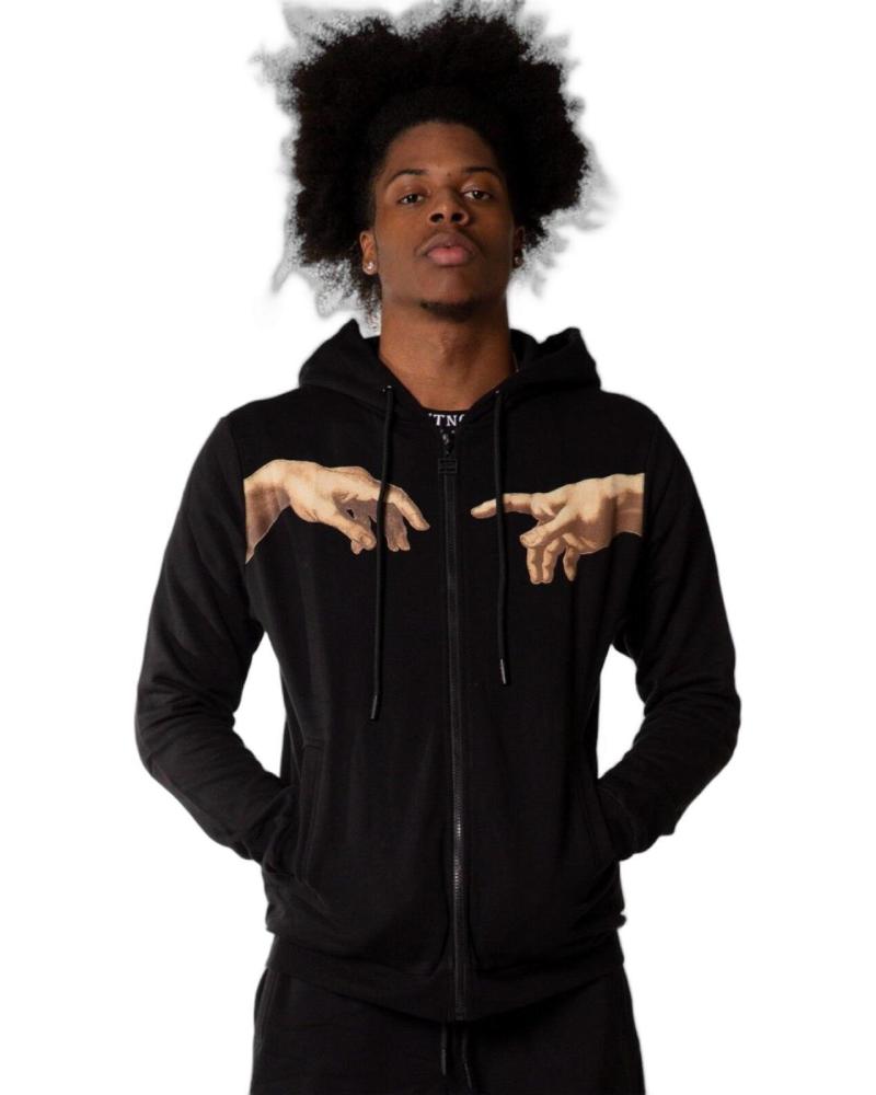 BUTNOT SUDADERA ESTAMPADO MANOS NEGRO