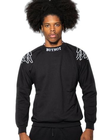 BUTNOT SUDADERA LOGO CUELLO ALAS NEGRO