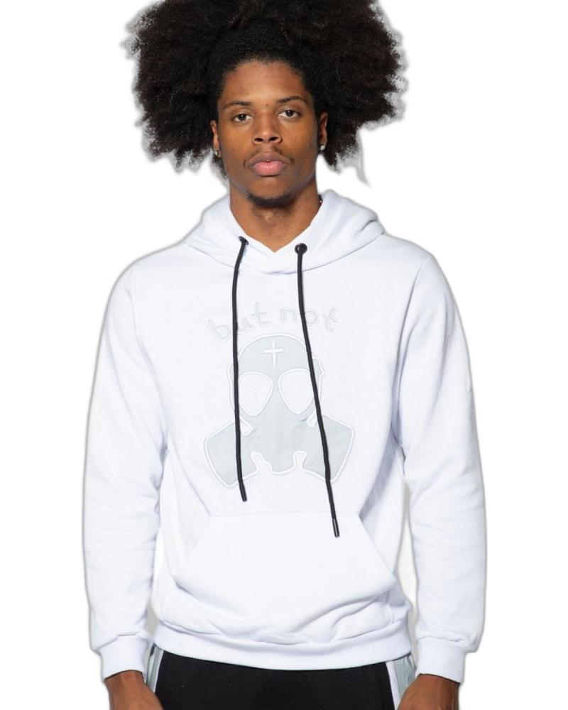 BUTNOT SUDADERA MASCARA ILUSTRACION BLANCO