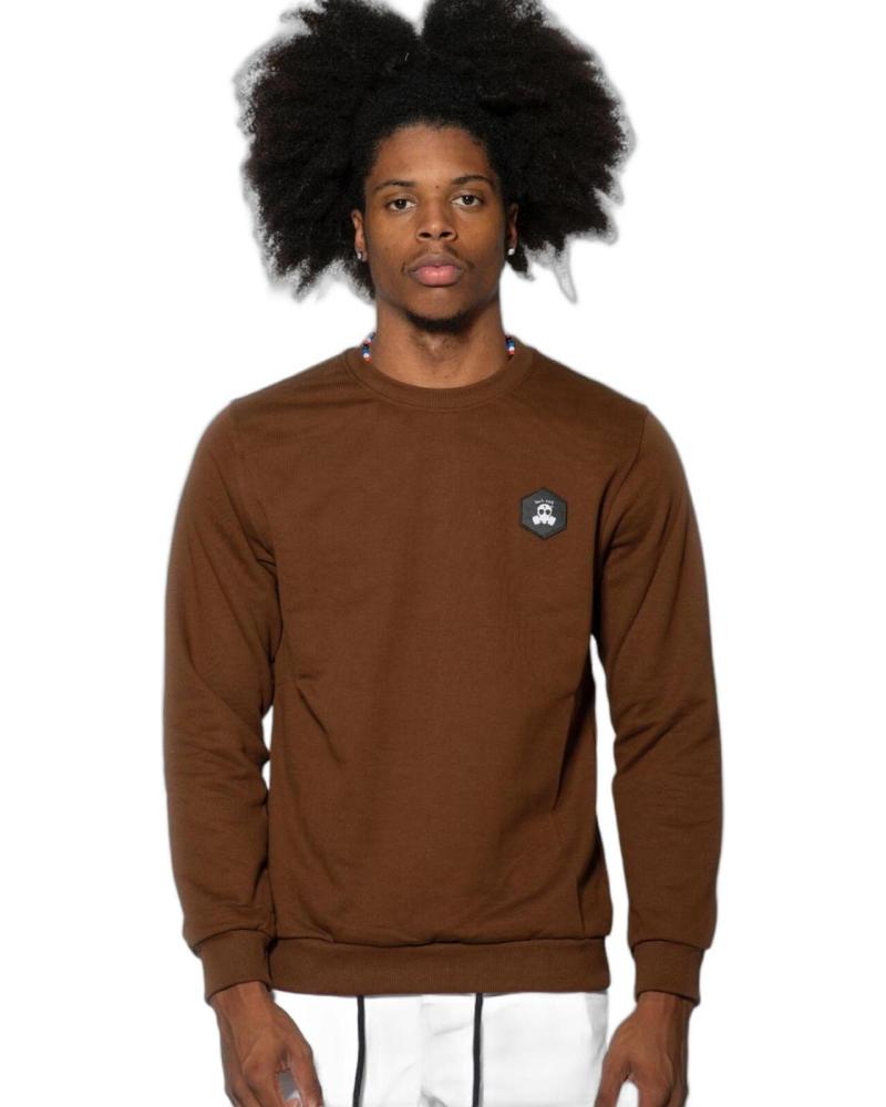 BUTNOT SUDADERA SIN GORRO BASIC MARRON BUTNOT SUDADERA SIN GORRO BASIC MARRON