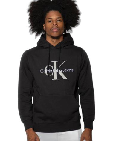 CALVIN KLEIN SUDADERA DE ALGODON MONOGRAMA NEGRO