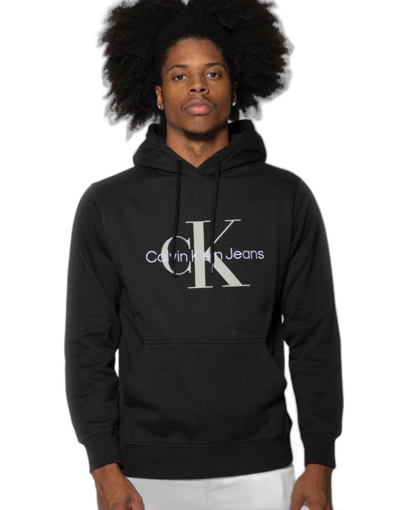 CALVIN KLEIN SUDADERA DE ALGODON MONOGRAMA NEGRO