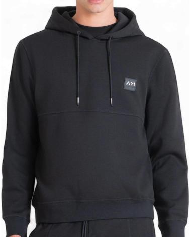 ANTONY MORATO SUDADERA CON CAPUCHA NEGRA CON LOGO METALIZADO