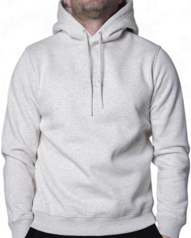 CALVIN KLEIN SUDADERA CON CAPUCHA GRIS Y MONOGRAMA