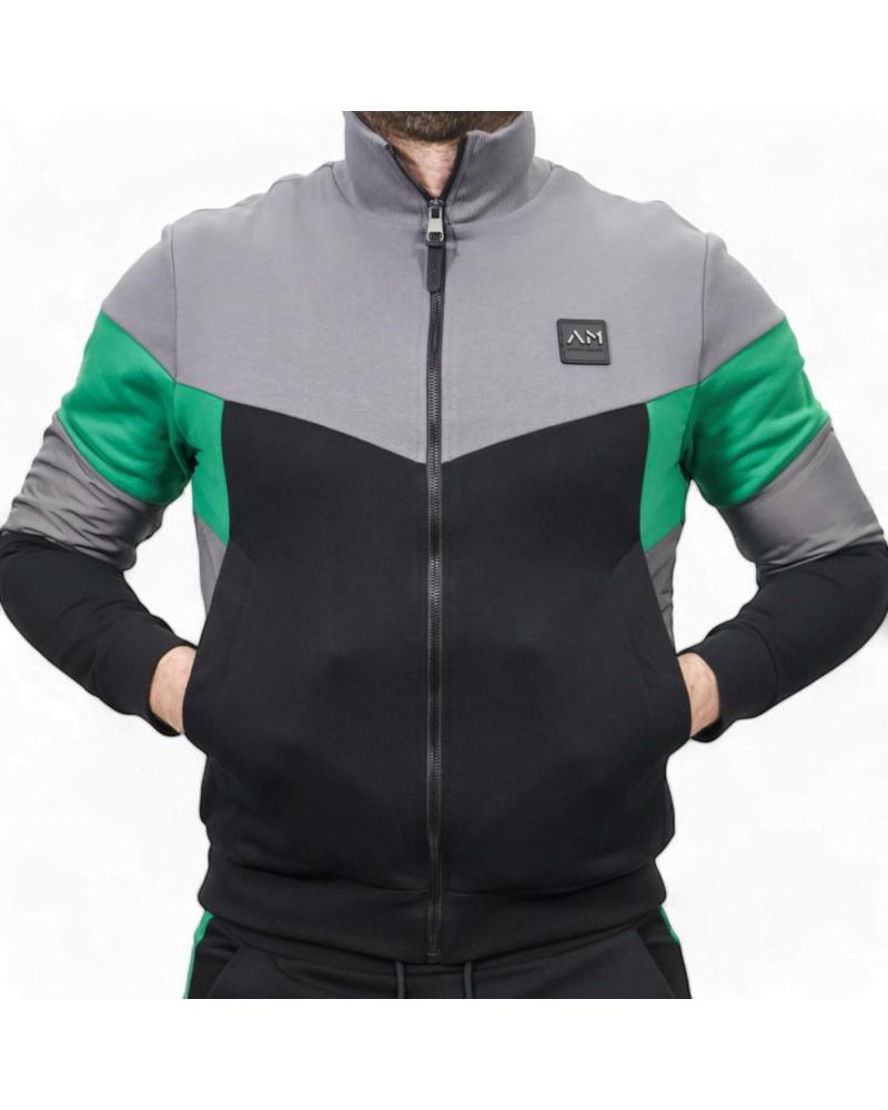 ANTONY MORATO SUDADERA CON CREMALLERA NEGRO REGULAR FIT CON BANDAS