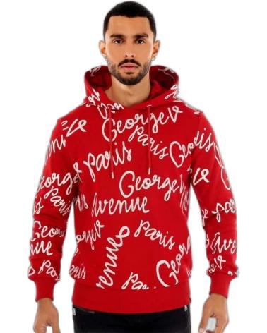GEORGE V PARIS SUDADERA ETIQUETA CON BRILLANTES ROJO
