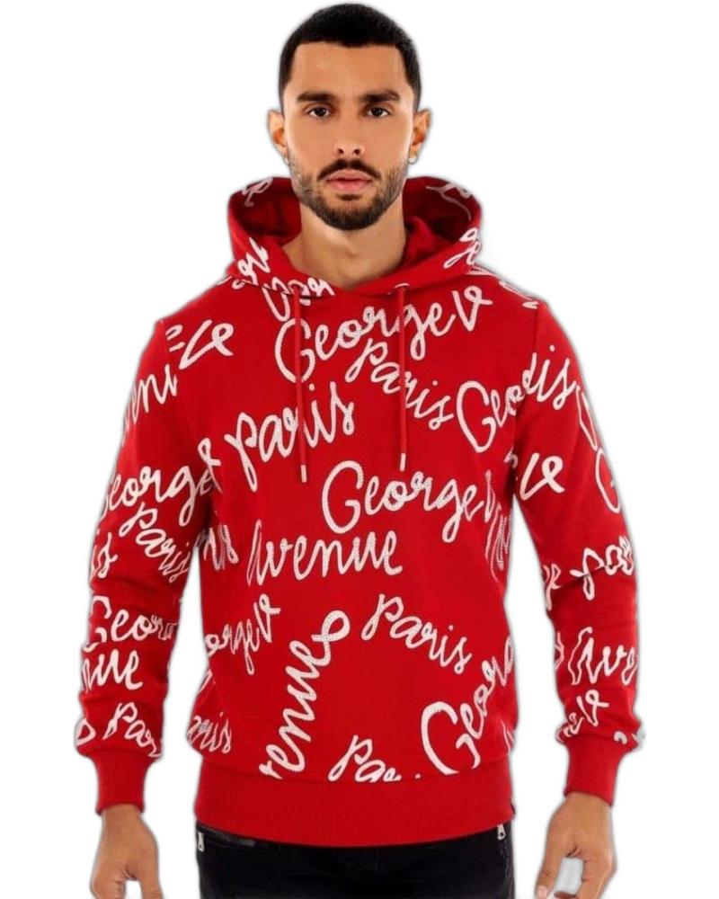 GEORGE V PARIS SUDADERA ETIQUETA CON BRILLANTES ROJO