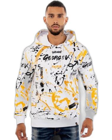 GEORGE V PARIS SUDADERA URBAN STREET BLANCO Y AMARILLO