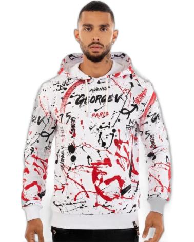 GEORGE V PARIS SUDADERA URBAN STREET BLANCO Y ROJO