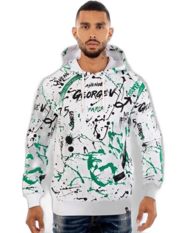 GEORGE V PARIS SUDADERA URBAN STREET BLANCO Y VERDE