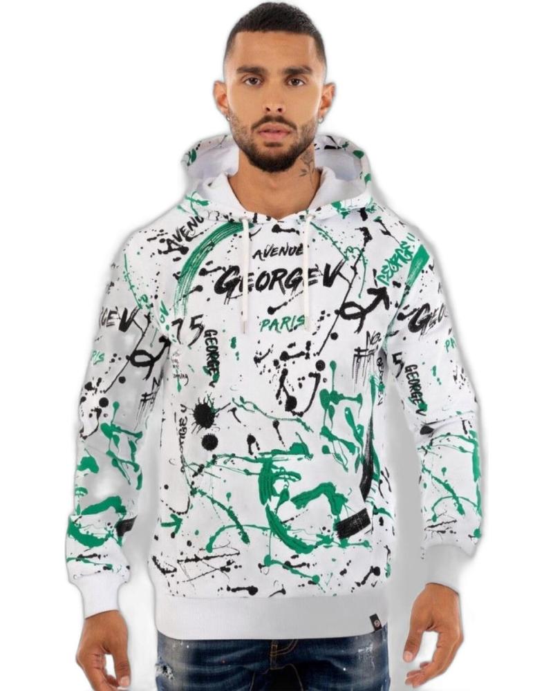 GEORGE V PARIS SUDADERA URBAN STREET BLANCO Y VERDE