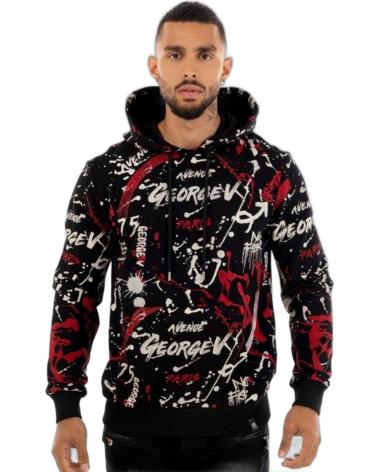 GEORGE V PARIS SUDADERA URBAN STREET NEGRO Y ROJO