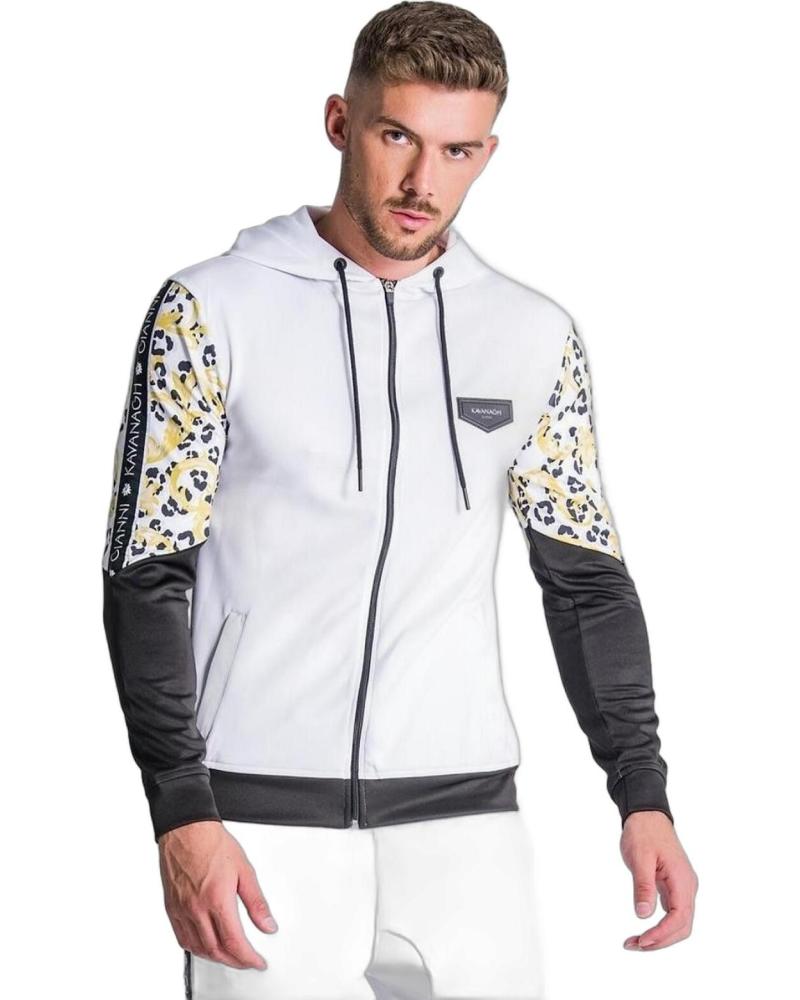 GIANNI KAVANAGH SUDADERA BLANCA DE LEOPARDO BARRO