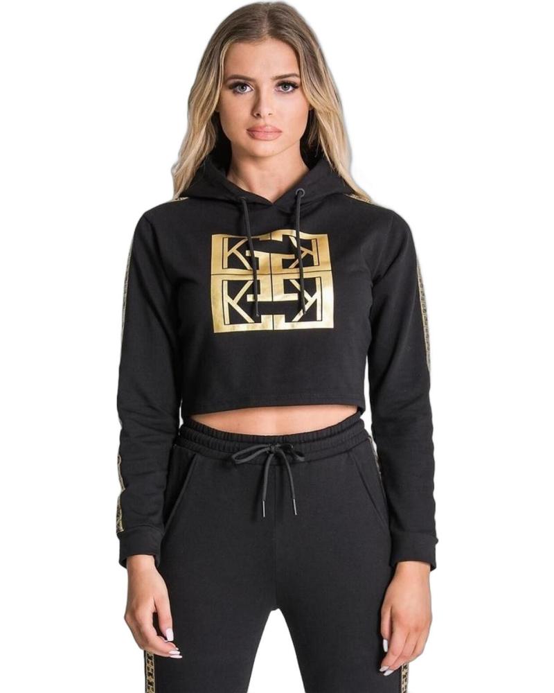GIANNI KAVANAGH SUDADERA CORTA MONOGRAMA GK EDICION NEGRO