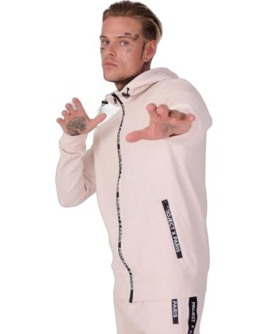 PROJECT X PARIS SUDADERA CREMALLERA CON LOGO BEIG